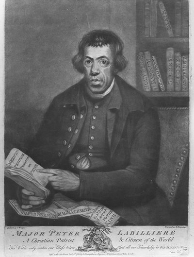 Major Peter Labilliere, lept Henry Kingsbury, 1780 (lept a mezzotinta) od Joseph Wright