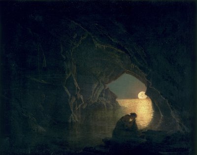 Jeskyně s postavou Julie, 1780 od Joseph Wright of Derby