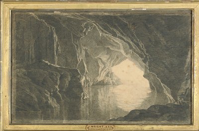 Jeskyně v zálivu Salerno, večer, c.1800 od Joseph Wright of Derby