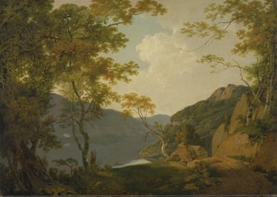 Jezerní scéna od Joseph Wright of Derby
