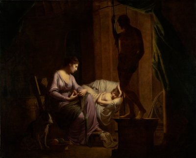 Penelopa rozplétá svou síť, 1783-4 od Joseph Wright of Derby