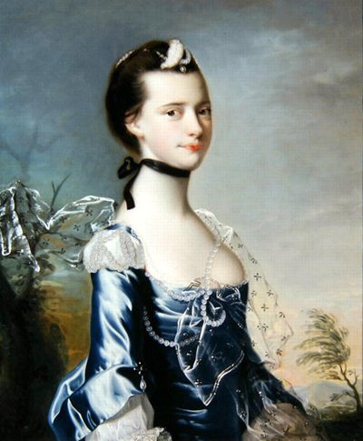 Portrét Elizabeth Copestake († 1790) (olej na plátně) od Joseph Wright of Derby