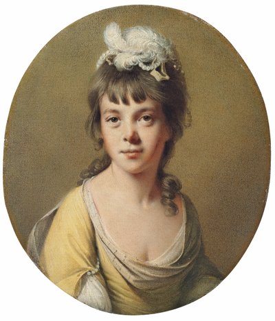 Portrét slečny Harriet Hope od Joseph Wright of Derby