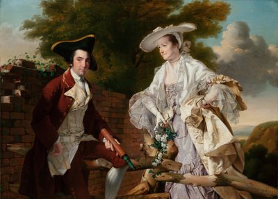 Portrét Petera Pereze Burdetta a jeho první manželky Hannah, 1765 od Joseph Wright of Derby