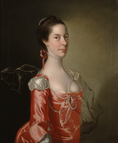 Portrét dámy, asi 1760 (olej na plátně) od Joseph Wright of Derby