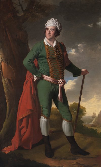Portrét muže, známého jako „indický kapitán“ od Joseph Wright of Derby