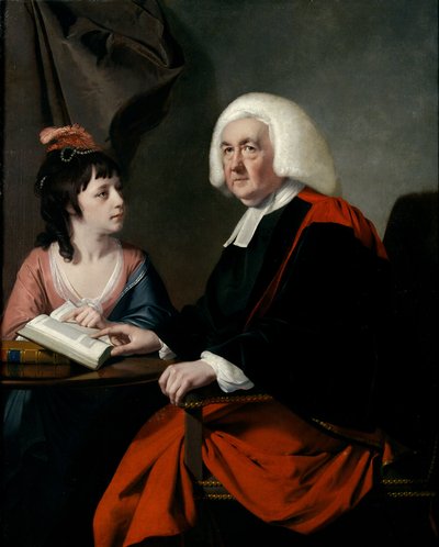 Rev. Thomas Wilson (1703-84) a slečna Catherine Macaulay (1731-91) (olej na plátně) od Joseph Wright of Derby
