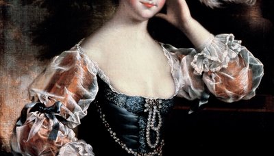 Susanna Hope (detail z 1194) od Joseph Wright of Derby