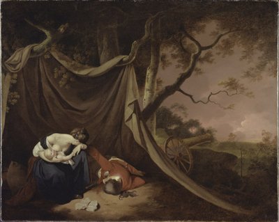 Mrtvý voják, kolem roku 1789 (olej na plátně) od Joseph Wright of Derby