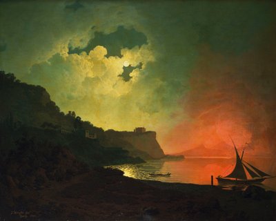 Vesuv z Posilipo od Joseph Wright of Derby