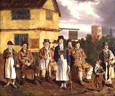 Postavy Norwiche, L. až R., Peter Thomas, C. Grimer, R. Gurney, R. Gallant, Blind Dan, John of Poringland, Joe Doe, Whistling Cuckoo Boy a Wyer od Joseph and Alfred Stannard