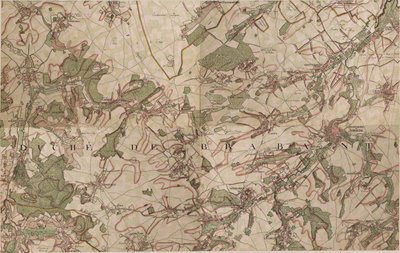 Mapa Jodoigne od Joseph de Ferraris