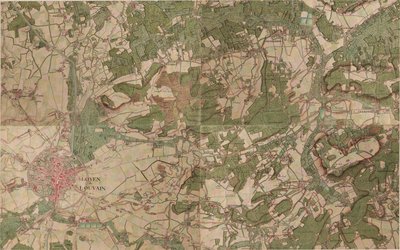 Mapa Loven nebo Louvain - Leuven od Joseph de Ferraris