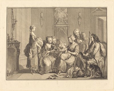 Krásná sestřička od Joseph de Longueil after Charles Eisen