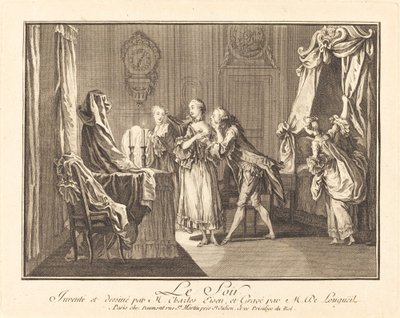 Večer od Joseph de Longueil after Charles Eisen