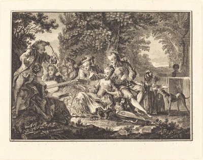 Venkovský koncert od Joseph de Longueil after Charles Eisen