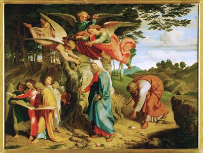 Gang Mariae ueber das Gebirge - Procházka Panny Marie po horách... (malba na plátně) od Joseph von Fuhrich