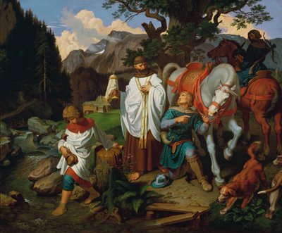 Rudolf von Habsburg a kněz od Joseph von Fuhrich