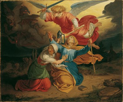 Pokušení svaté Guduly od Joseph von Fuhrich