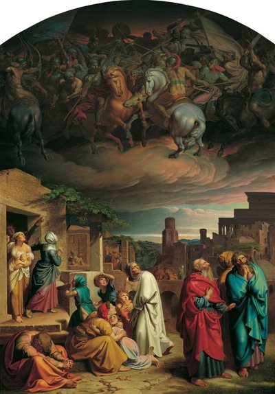 Vize obyvatel Jeruzaléma před dobytím města Antiochem IV. Epifanem od Joseph von Fuhrich