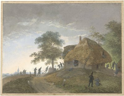 Bitva v doškové hospodě nebo domě na kopci od Josephus Augustus Knip