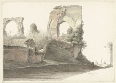 Neronův akvadukt v Římě od Josephus Augustus Knip