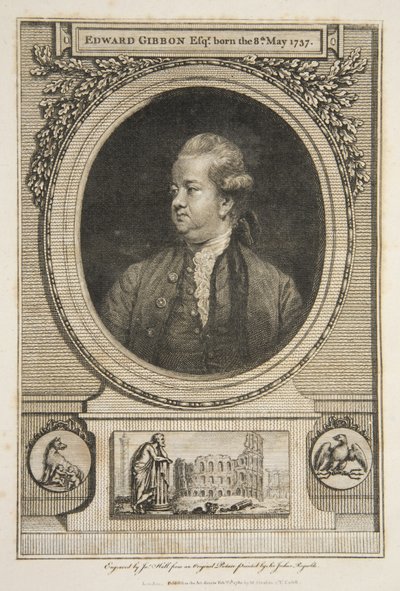 Edward Gibbon, Esq., hospoda. 1730 (rytina) od Joshua (after) Reynolds