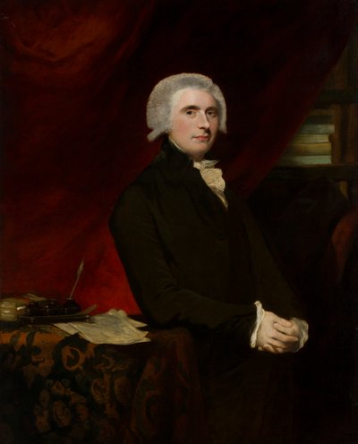 Portrét Thomase, Lord Erskine (1750-1823) v jeho knihovně (olej na plátně) od Joshua (circle of) Reynolds