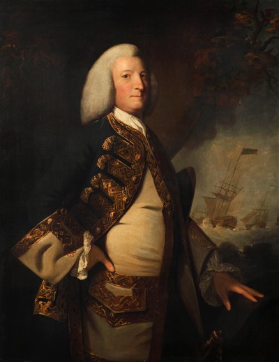 Admirál sir George Anson od Joshua (style of) Reynolds