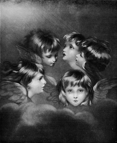 Dětský portrét v různých pohledech: Angels Heads, c1786, 1911 od Joshua Reynolds