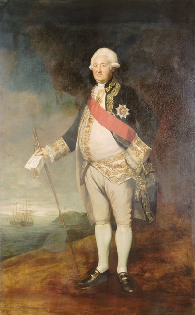 Admirál sir Edward Hughes (asi 1720-1794) od Joshua Reynolds
