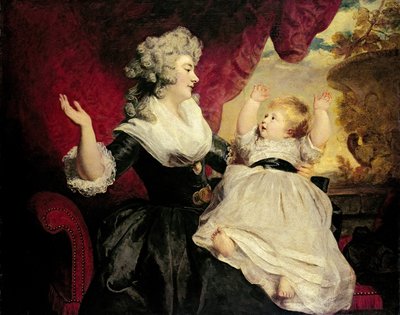 Georgiana, vévodkyně z Devonshire se svou malou dcerou Lady Georgiana Cavendish (olej na plátně) od Joshua Reynolds