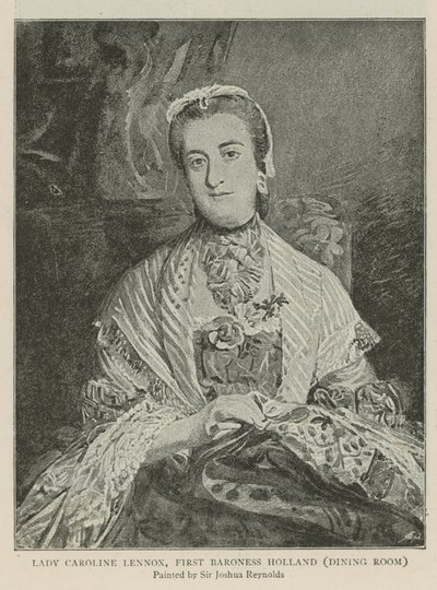 Lady Caroline Lennox, první baronka Holland od Joshua Reynolds