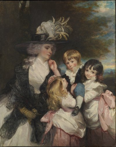 Lady Smith Charlotte Delaval a její děti George Henry, Louisa a Charlotte, 1787. od Joshua Reynolds