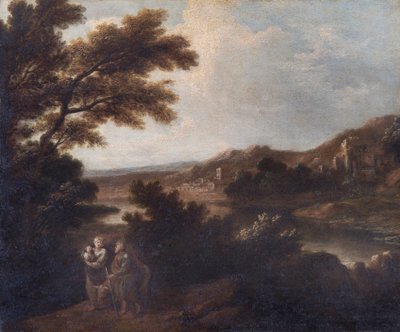 Krajina s útěkem do Egypta (olej na plátně) od Joshua Reynolds