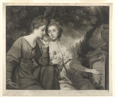 Paní Harriet Bouverie a paní Frances Ann Crewe, rytý Giuseppe Marchi, 1770 od Joshua Reynolds