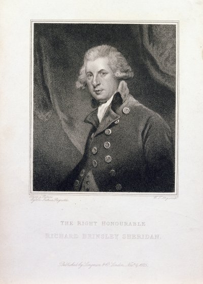 Ctihodný Richard Brinsley Sheridan, 1825 od Joshua Reynolds