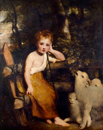 Mladá pastýřka (olej na plátně) od Joshua Reynolds