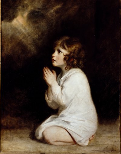 Dítě Samuel v modlitbě (olej na plátně od Joshua Reynolds