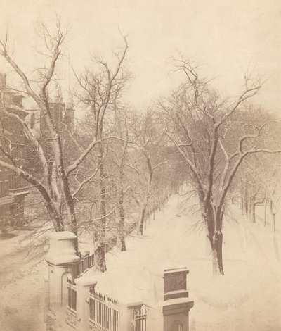 Boston Common Snow Scéna od Josiah Johnson Hawes