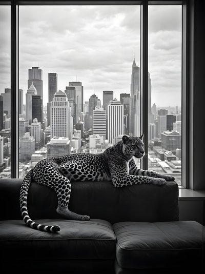 Pohled na městského leoparda od Josie George