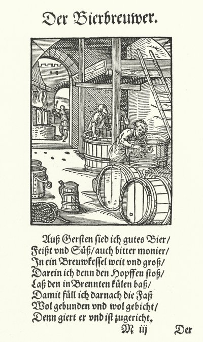 The Brewer (rytina) od Jost (after) Amman