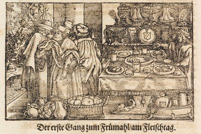 Nová kuchařka od Marxe Rumpolta. První ilustrovaná německá kuchařka, 1604. od Jost Amman