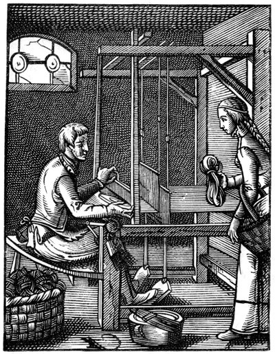 Weaver, 16. století, 1870. od Jost Amman