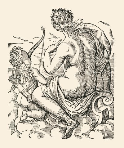 Venuše a Amor, 1906. od Jost Ammon