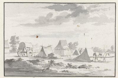 Pohled na tábor armády Willem III poblíž Leuven od Josua de Grave (circle of)