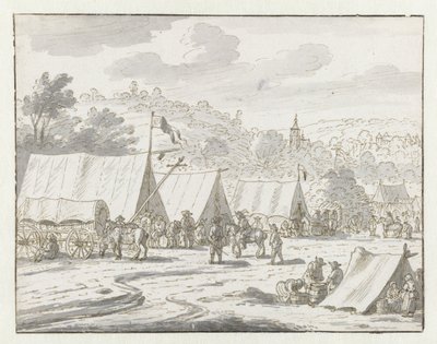 Pohled na tábor armády Willem III poblíž Lembeek, Vlámské Brabantsko od Josua de Grave
