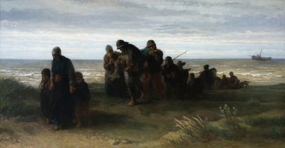Rybáři nesoucí utonulého muže, asi 1861 (olej na plátně) od Jozef (1824 1911) Israels