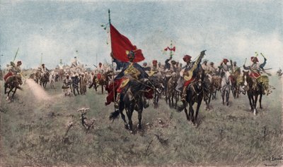 Kurdská kavalérie na pochodu od Jozef Brandt