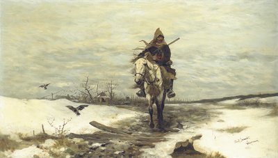 Osamělý lovec, 1881 od Jozef Brandt